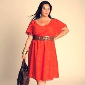 Orange Igigi Dahlia Dress 16 - Belt Not Included